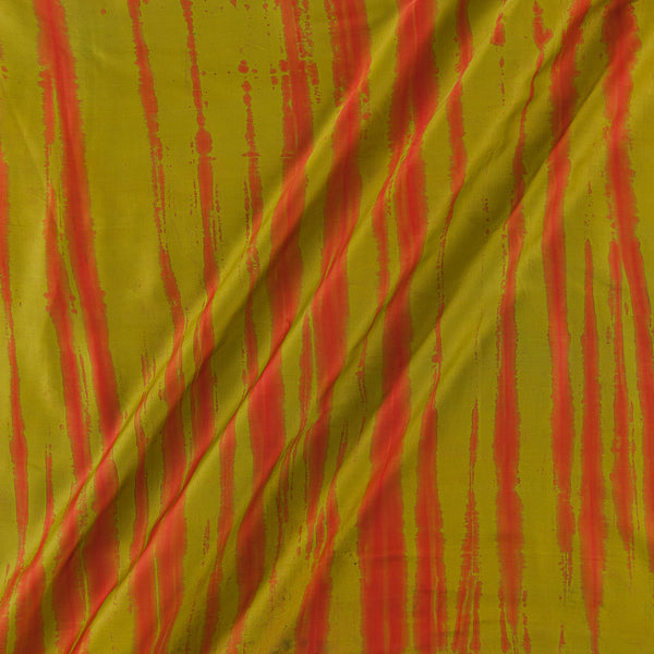 Tie Dye on Modal Satin [Modal Silk] Green & Orange Colour Premium Viscose Fabric Online 9998H