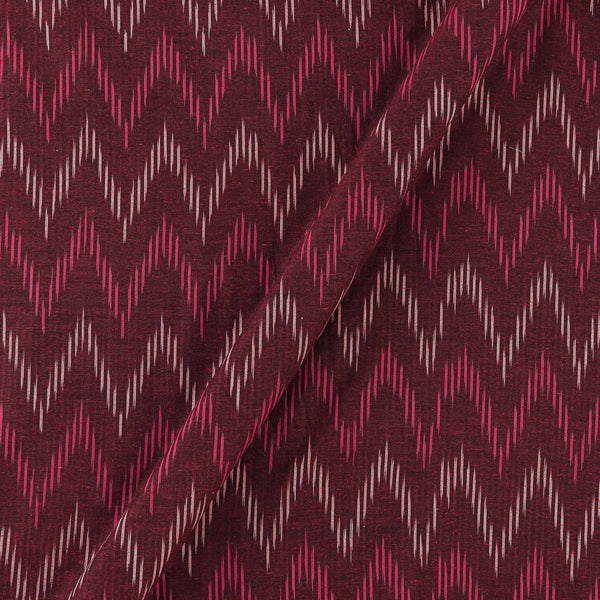 Cotton Ikat Maroon X Black Cross Tone Washed Fabric Online D9150L10