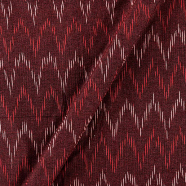 Cotton Ikat Maroon X Black Cross Tone Washed Fabric Online D9150L11