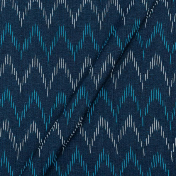 Buy Cotton Ikat Blue X Black Cross Tone Washed Fabric Online D9150L4