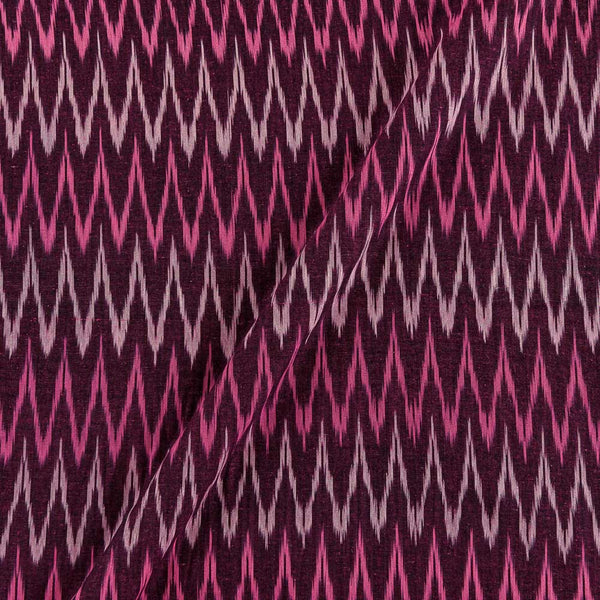 Cotton Ikat Magenta X Black Cross Tone Washed Fabric Online D9150N3