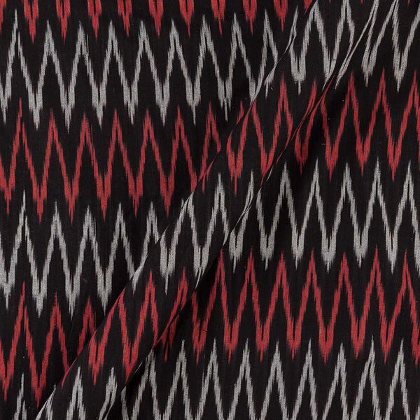 Cotton Ikat Black Colour Washed Fabric Online D9150N6