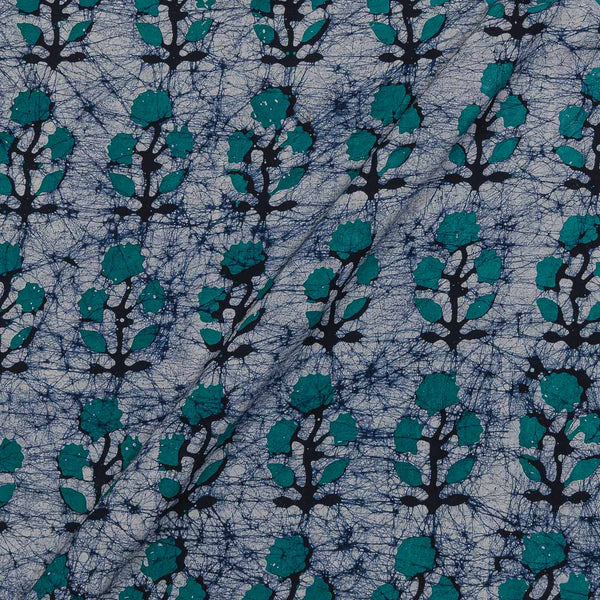 Cotton Double Kaam Kutchhi Wax Batik Print Blue Berry Colour Sanganeri Pattern Fabric freeshipping - SourceItRight