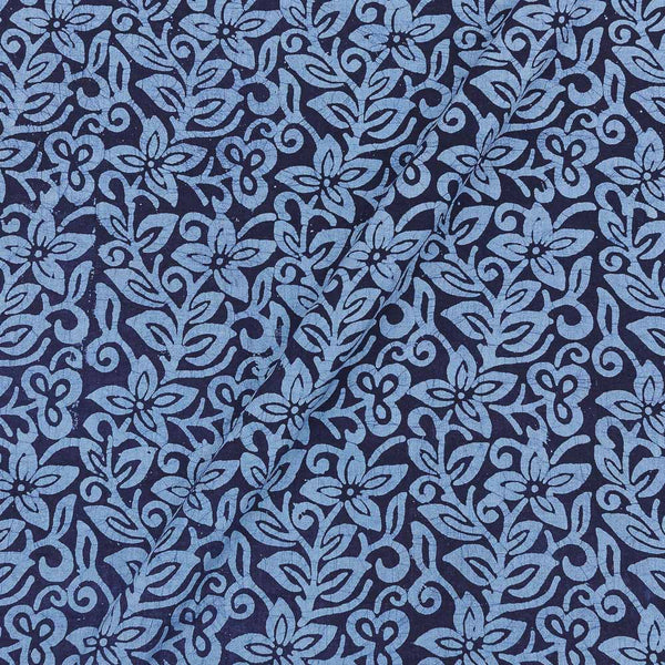 Cotton Single Kaam Kutchhi Wax Batik Print Violet Indigo Colour Floral Jaal Pattern Fabric freeshipping - SourceItRight