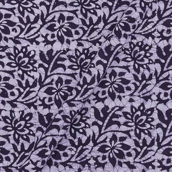 Cotton Single Kaam Kutchhi Wax Batik Print Blue Berry Colour Floral Pattern 43 Inches Width Fabric freeshipping - SourceItRight