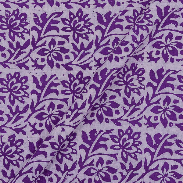 Cotton Single Kaam Kutchhi Wax Batik Print Purple Colour Floral Pattern 43 Inches Width Fabric freeshipping - SourceItRight