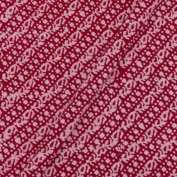 Cotton Single Kaam Kutchhi Wax Batik Print Mars Red Colour Paisley Border Pattern 43 Inches Width Fabric freeshipping - SourceItRight