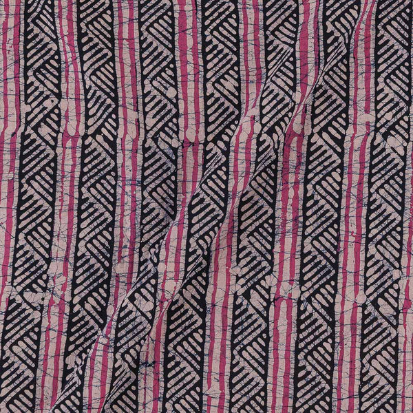 Cotton Double Kaam Kutchhi Wax Batik Print Blueberry Pink Colour Stripes Pattern 43 Inches Width Fabric freeshipping - SourceItRight