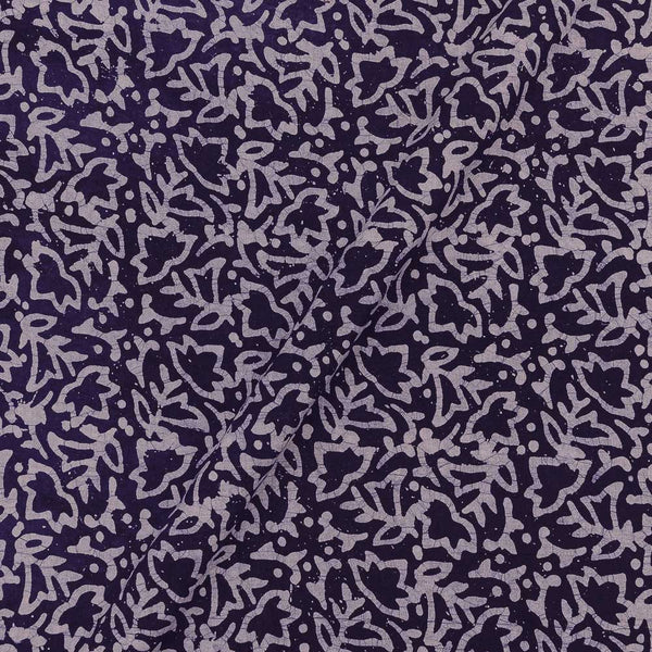 Cotton Single Kaam Kutchhi Wax Batik Print Blue Berry Colour Floral Jaal Print Fabric freeshipping - SourceItRight