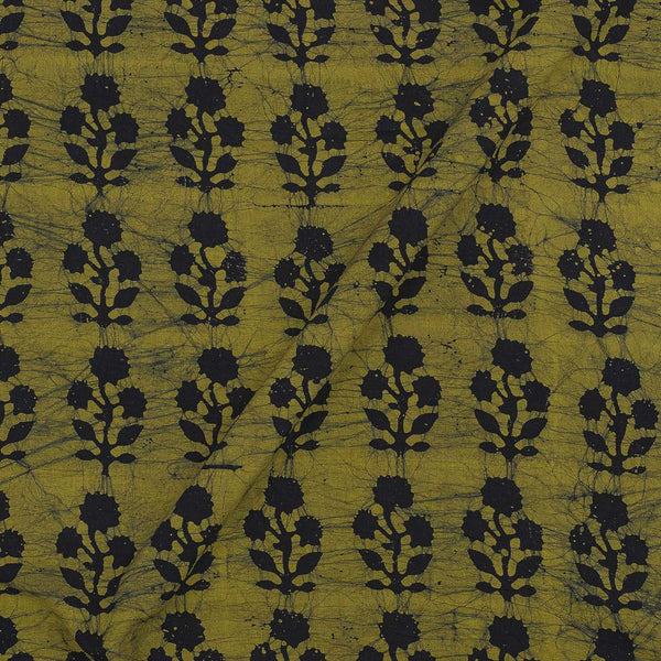Cotton Single Kaam Kutchhi Wax Batik Print Acid Green Colour Floral Butta Pattern 45 Inches Width Fabric freeshipping - SourceItRight