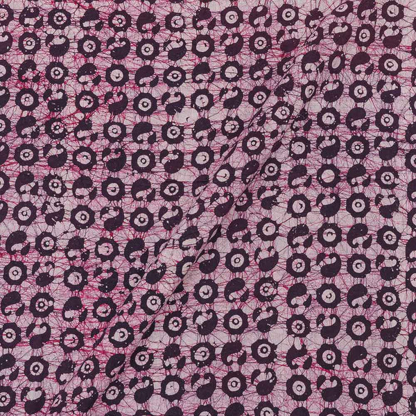 Cotton Single Kaam Kutchhi Wax Batik Print WineBerry Colour Paisley Pattern 43 Inches Width Fabric freeshipping - SourceItRight