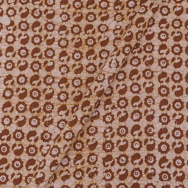 Cotton Single Kaam Kutchhi Wax Batik Print Brown Colour Paisley Pattern 43 Inches Width Fabric freeshipping - SourceItRight