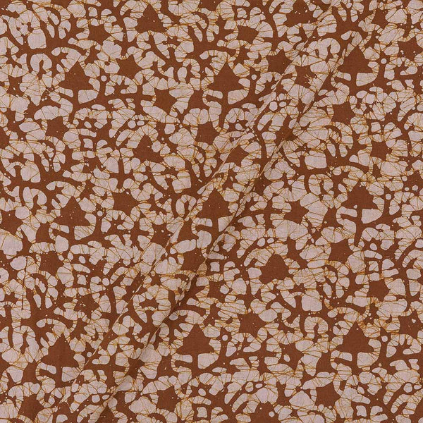 Cotton Single Kaam Kutchhi Wax Batik Print Brown Colour Abstract Pattern 43 Inches Width Fabric freeshipping - SourceItRight