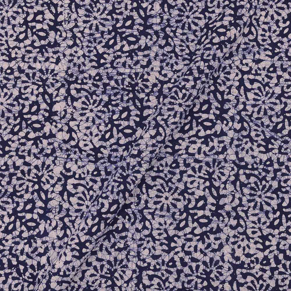 Cotton Single Kaam Kutchhi Wax Batik Print Dark Blue Colour Floral Pattern 43 Inches Width Fabric freeshipping - SourceItRight