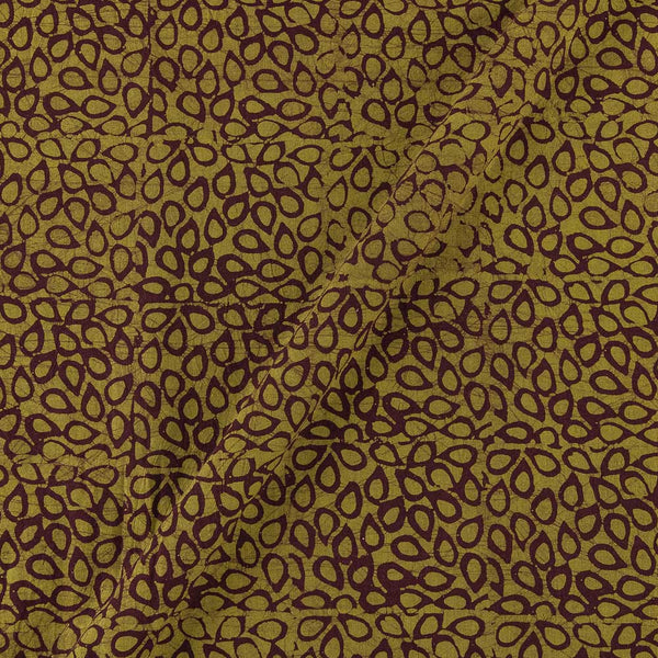 Cotton Single Kaam Kutchhi Wax Batik Print Olive And Maroon Colour Geometric Pattern 46 Inches Width Fabric freeshipping - SourceItRight
