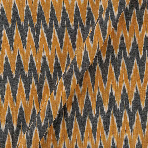 Cotton Ikat Orange and Grey Colour Fabric Online T9150N4